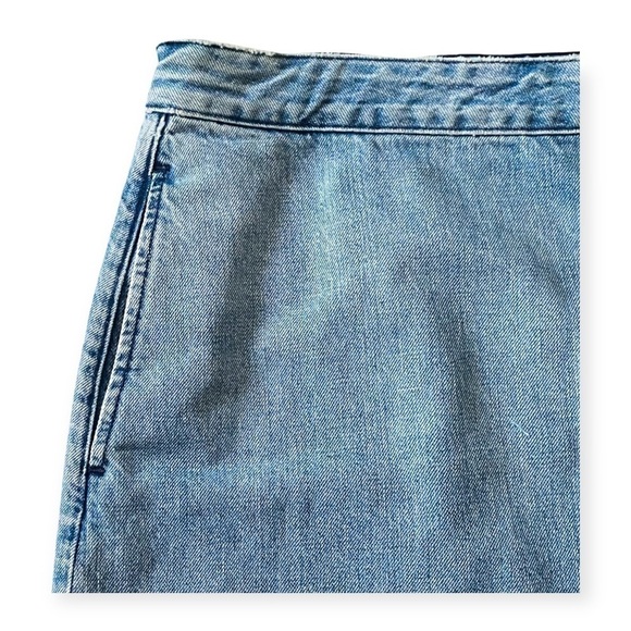 NWT 3x1 NYC Asymmetrical fringe button down denim skirt size S - Picture 7 of 13